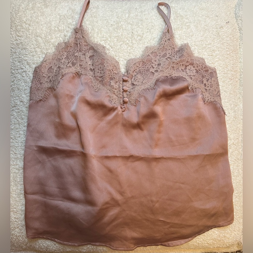 Abercrombie & Fitch Ballet Pink Satin Lacy Top